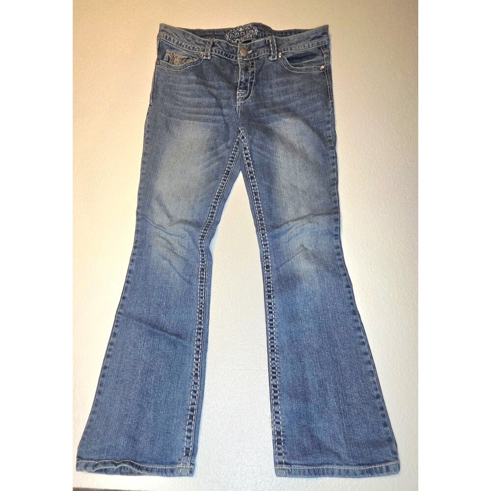 Paisley Sky Women's SZ 10 Jeans Bootcut Embellished Pockets 30" Inseam